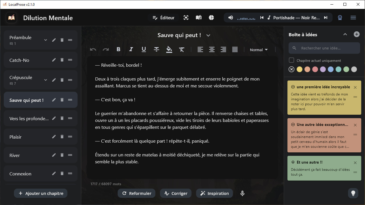Prenez en main l'atelier d'écriture LocalProse dès les premières minutes pour écrire votre plus belle histoire