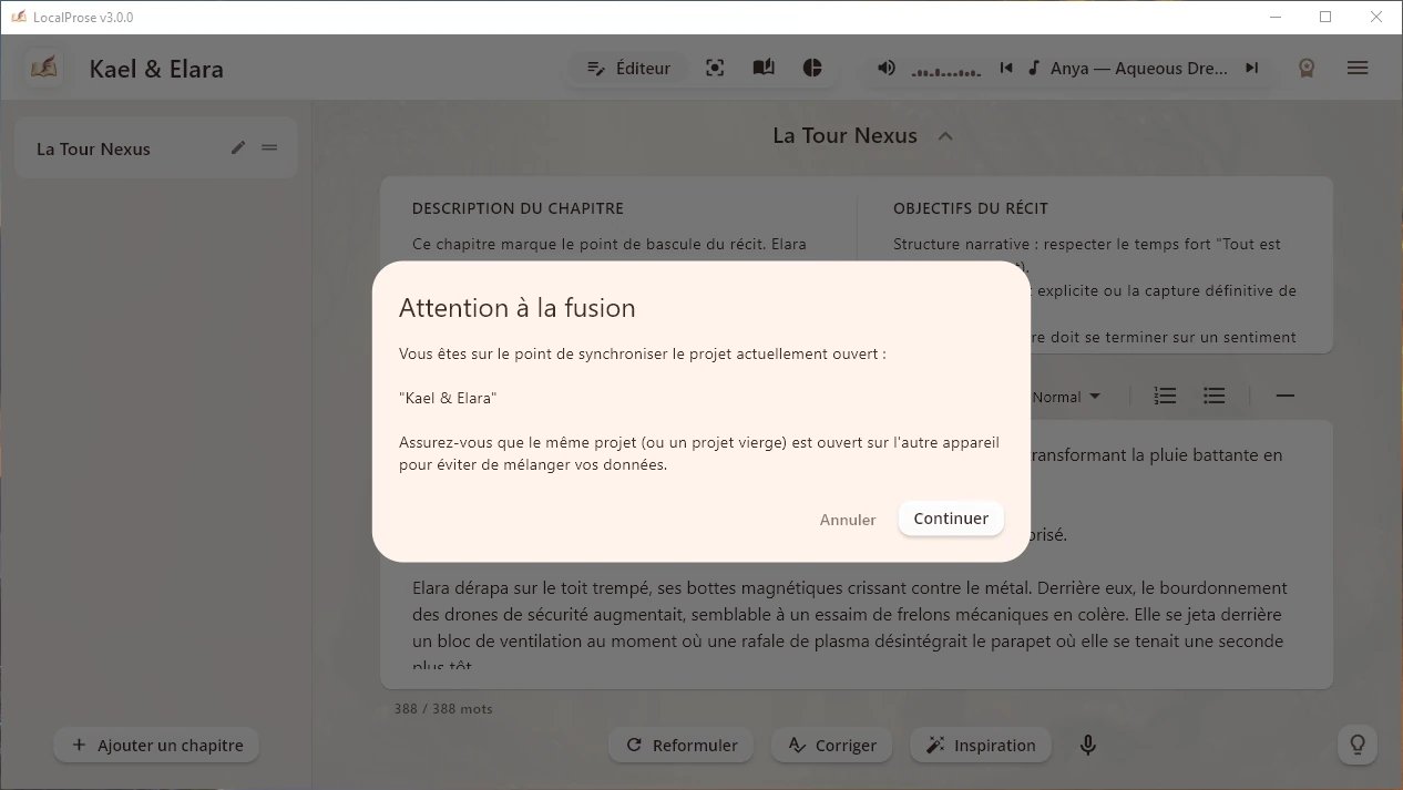 La synchronisation ordinateur - mobile de LocalProse