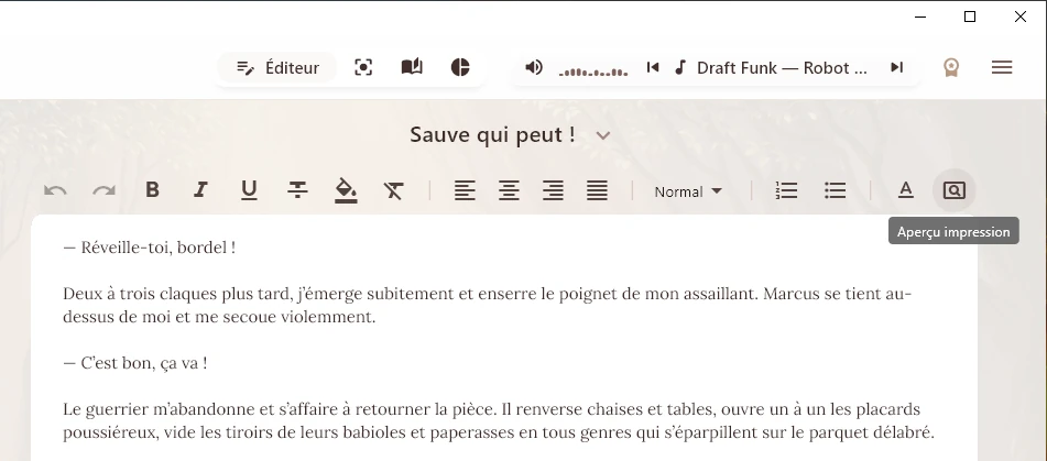 Accédez à l'Aperçu en un clic depuis l'édition de vos chapitres