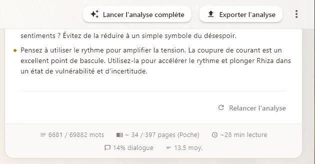 Le volume estimé de pages apparait aussi parmi les métriques dans le mode Analyse.